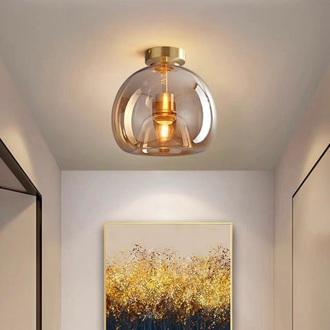 Lampa Wisząca Nubro | Nowoczesna Lampa z Przydymionego Szkła | Sufitowa Oprawa Loftowa