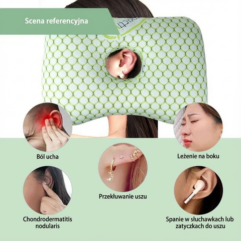 Poduszka Ergonomiczna Airova | Poduszka Profilowana z Otworem | Rdzeń Dopasowujący