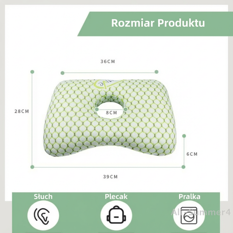 Poduszka Ergonomiczna Airova | Poduszka Profilowana z Otworem | Rdzeń Dopasowujący