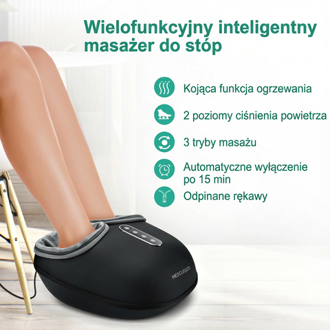 Masażer Stóp Calvero | Elektryczny Masażer z Podgrzewaniem | Relaks Domowy