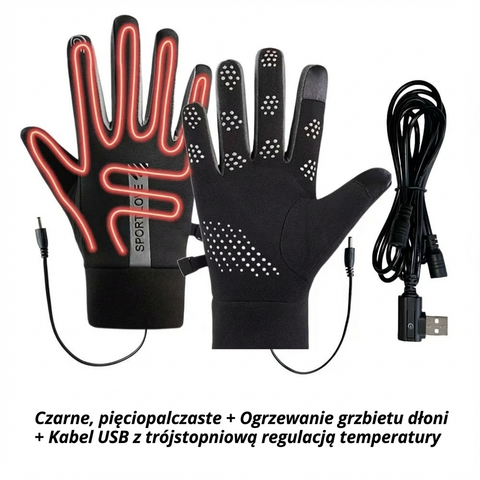 Rękawice Grzewcze ThermoGrip | Rękawice Elektryczne USB | Ogrzewanie Dłoni
