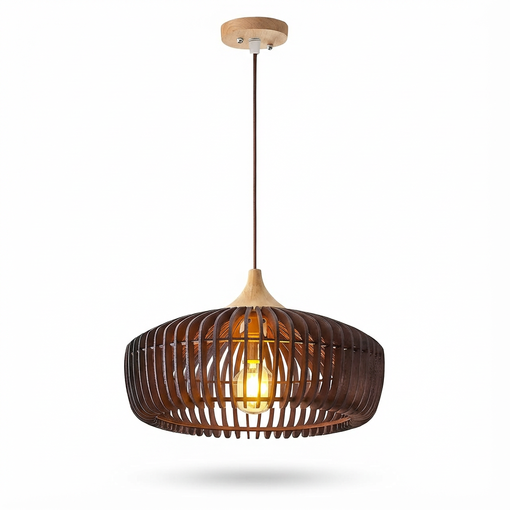 Lampa Sora | Lampa wisząca drewniana | Styl japońsko-skandynawski