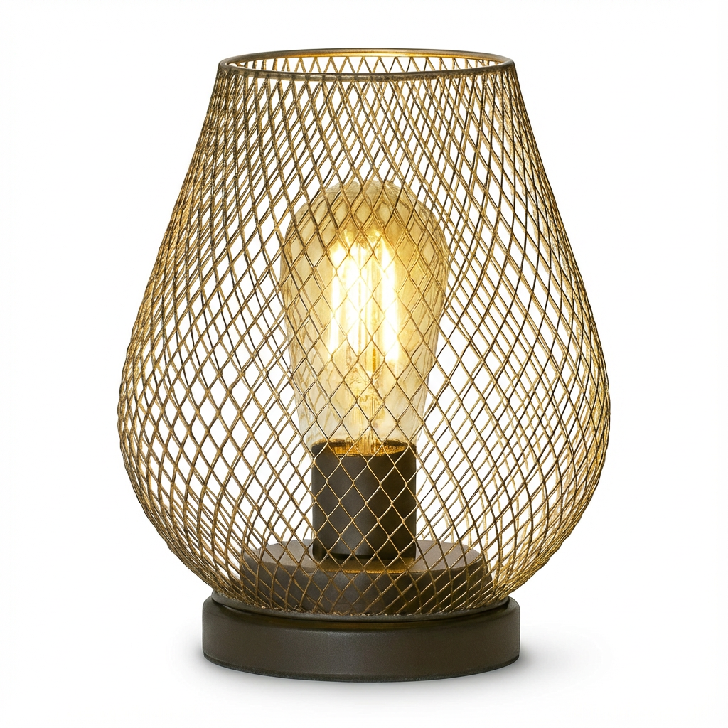 Lampa Siatkowa Lumo | Lampa Stołowa Dekoracyjna | Metalowa Oprawa