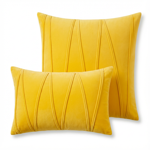 Poduszki Dekoracyjne Welurowe | Zestaw Geometryczny | Miękka Tkanina