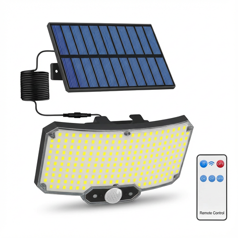 Lampa Solarna LumaTech | 234 LED COB | Czujnik Ruchu + Pilot | IP65 Oświetlenie Ogrodowe