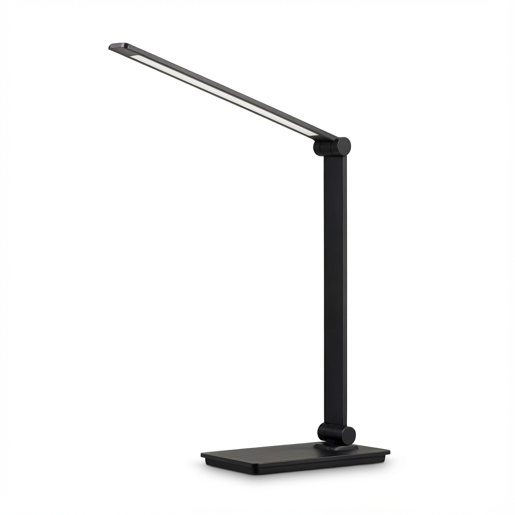 Lampa DeskCharge | Lampka biurkowa LED | Regulowane ramię z ładowarką bezprzewodową