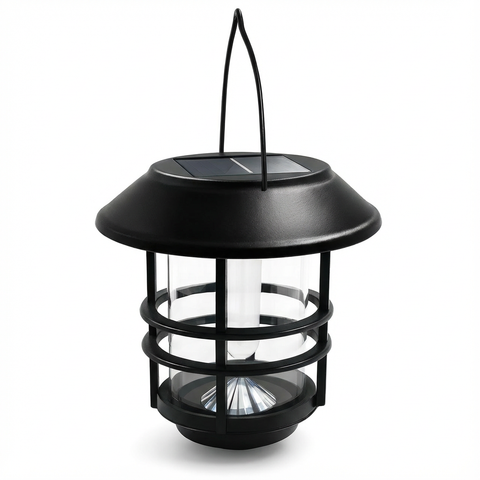Latarnia Solarna LumaFlame | Wisząca Lampa LED z Efektem Płomienia | IP65 do Ogrodu i Tarasu