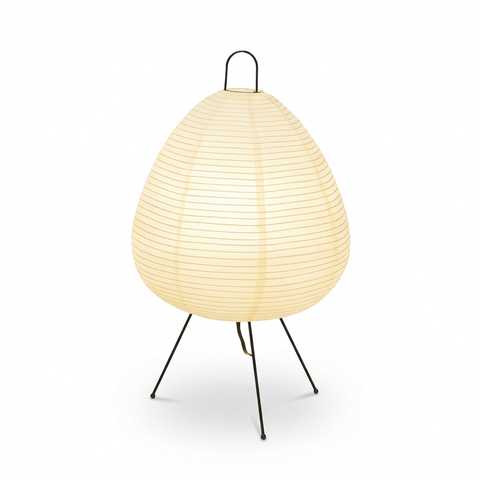 Lampa Stołowa Akari | Lampa z Papierowym Kloszem | Styl Japoński na Trójnogu