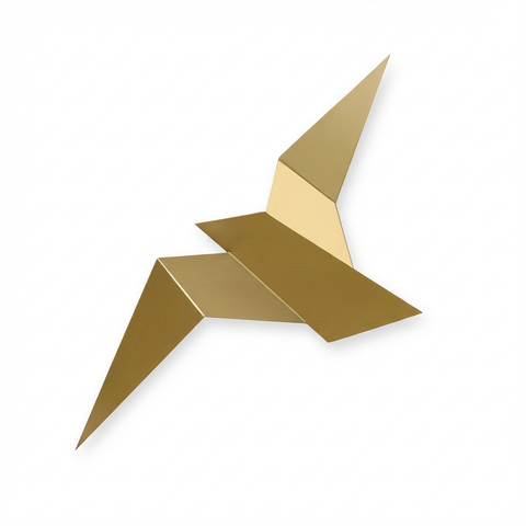 Lampa Origami Luno | Dekoracyjna Lampa Ścienna | Metalowa Forma Geometryczna