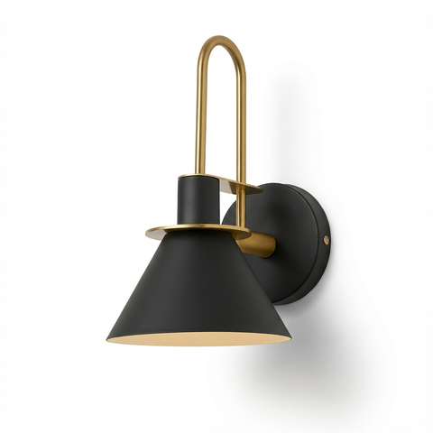 Lampa ścienna Lucien | Nowoczesne oświetlenie ścienne | Metal i mosiądz