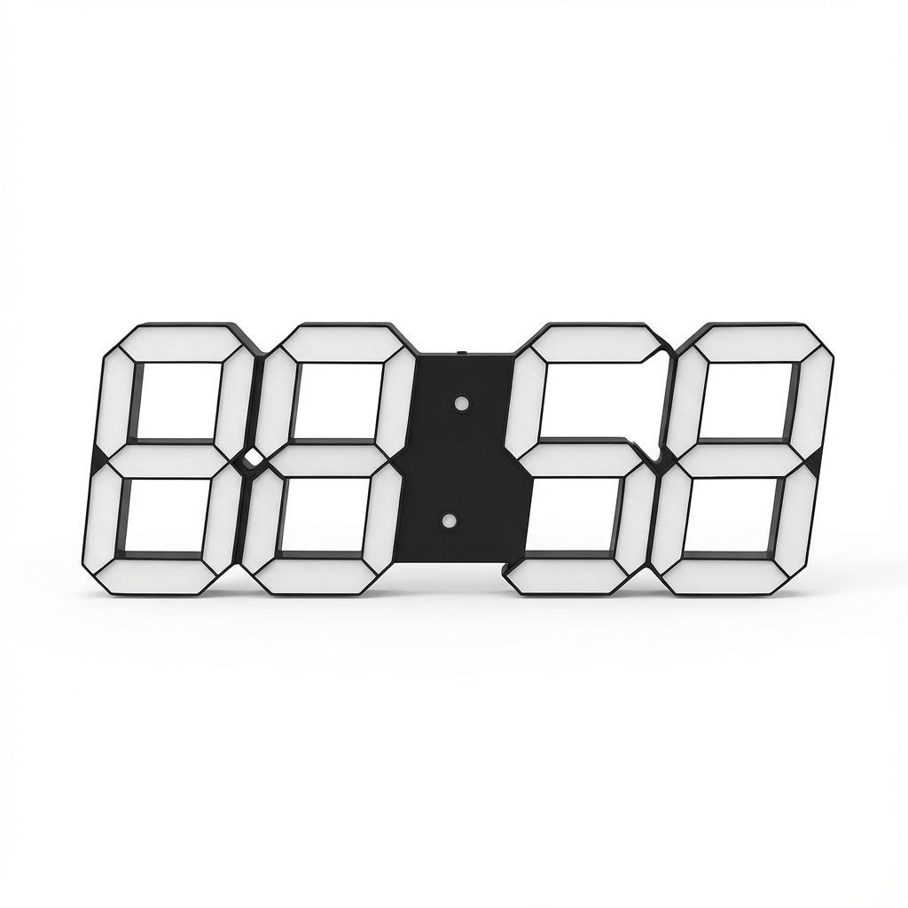 Zegar Ścienny Nyvox | Zegar Cyfrowy LED 3D | Nowoczesny Design