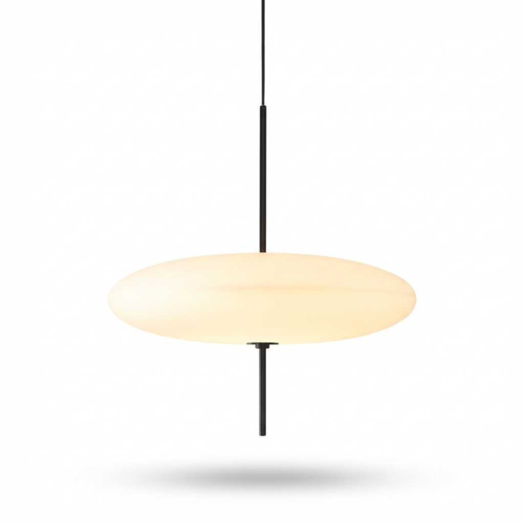 L’Éclipse | Lampa wisząca nowoczesna | Metal i akryl w stylu japandi