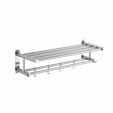 Półka Steelrack | Wieszak na Ręczniki | Stal Nierdzewna do Łazienki