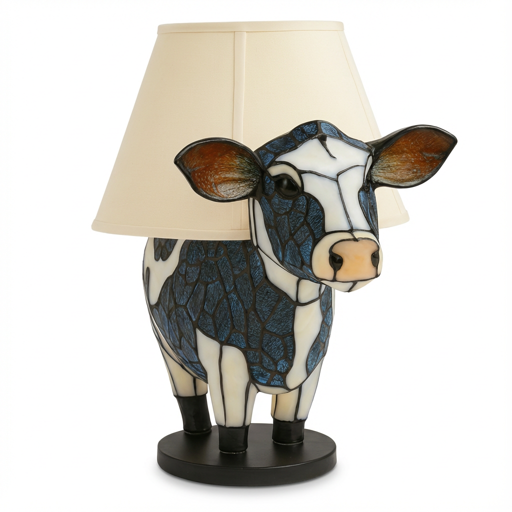Lampka MooLume | Lampa Stołowa Dekoracyjna | Figurka Krowy z LED