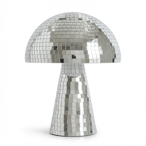 Lampa Dekoracyjna Grzybek | Styl Retro Disco | Lustrzane Mozaikowe Płytki