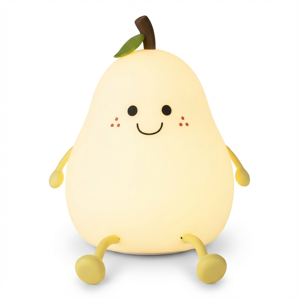 GlowPear Lampka Nocna | Lampka LED dla Dzieci | Silikonowy Kształt Gruszki