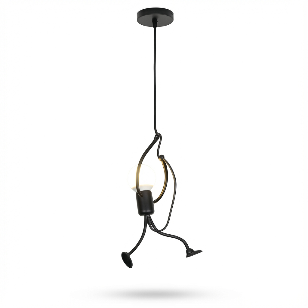 Lampa Postać Wisząca | Lampa Sufitowa Dekoracyjna | Metalowa Konstrukcja