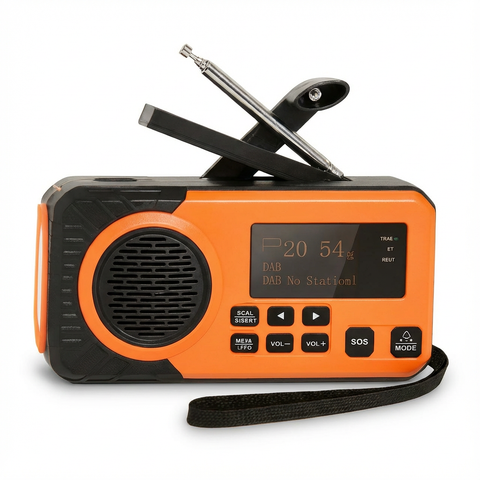 Radio DAB+ Korrin | Cyfrowe Radio Awaryjne | Zasilanie Korbkowe i Bluetooth