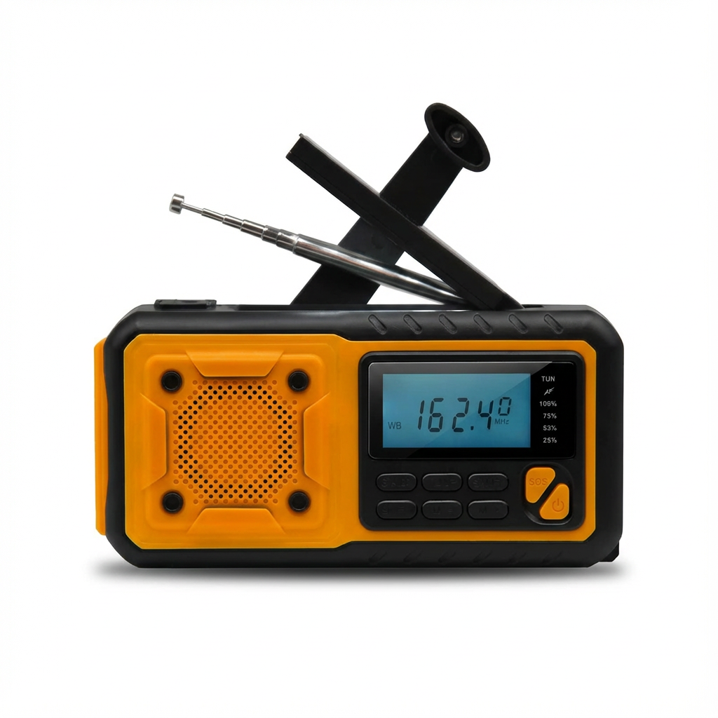 Radio Awaryjne Vargo | Outdoor Elektronika | Wyświetlacz LCD i Zasilanie Korbkowe