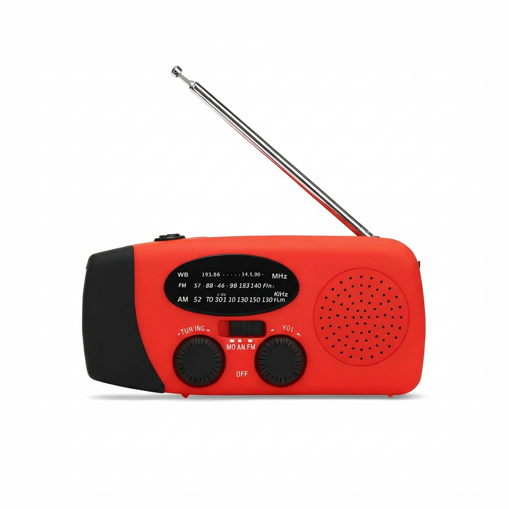 Radio Survivalowe Miro | Kieszonkowe Radio Awaryjne | Zasilanie Korbkowe i WB/AM/FM