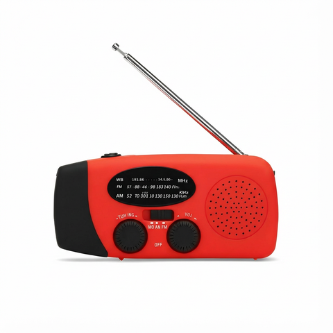 Radio Survivalowe Miro | Kieszonkowe Radio Awaryjne | Zasilanie Korbkowe i WB/AM/FM