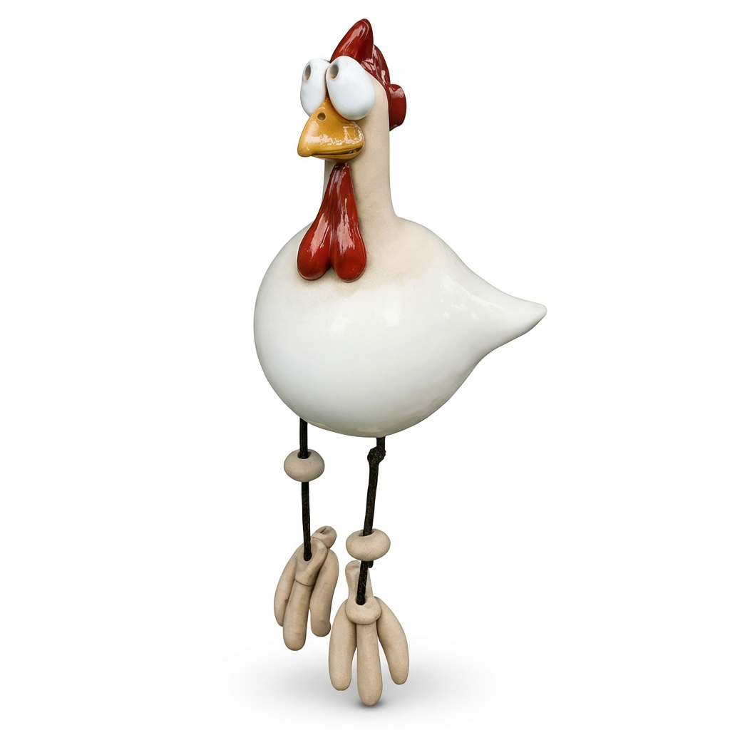 Figurka Ozdobna Greta | Dekoracja Ogrodowa | Ręcznie Szkliwiona Ceramika