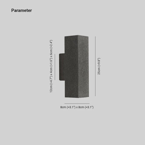 Lampa elewacyjna Taro | Oświetlenie zewnętrzne nowoczesne | Cement i akryl