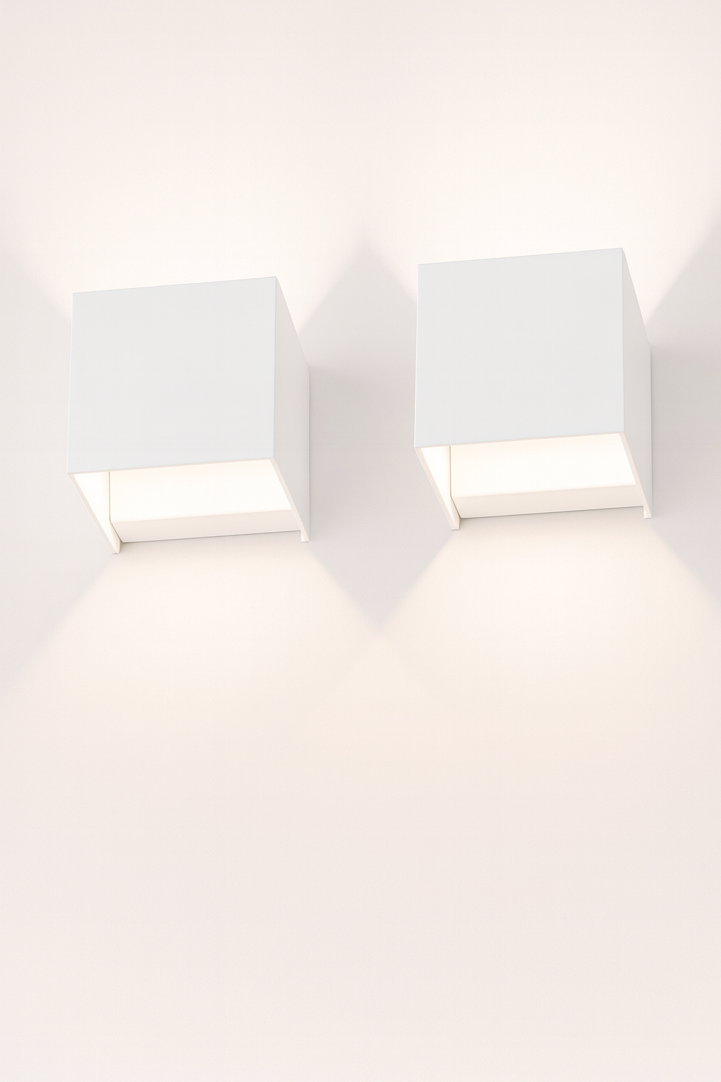 Lampa Cubis | Kinkiet LED ścienny | Minimalistyczna kostka z efektem góra–dół