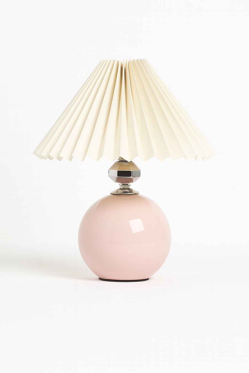 Lampa Plico | Lampka stołowa vintage | Plisowany abażur i ceramiczna podstawa
