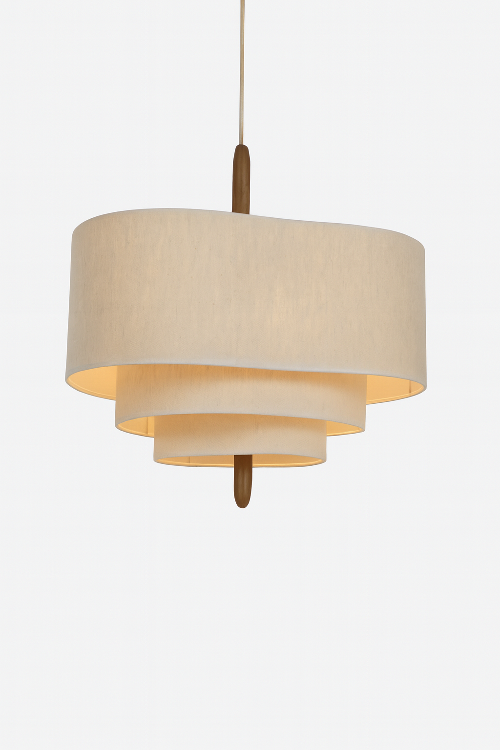 Lampa Wisząca Sorelia | Lampa Sufitowa z Tkaninowym Kloszem | Wielowarstwowa Forma