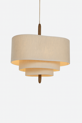 Lampa Wisząca Sorelia | Lampa Sufitowa z Tkaninowym Kloszem | Wielowarstwowa Forma