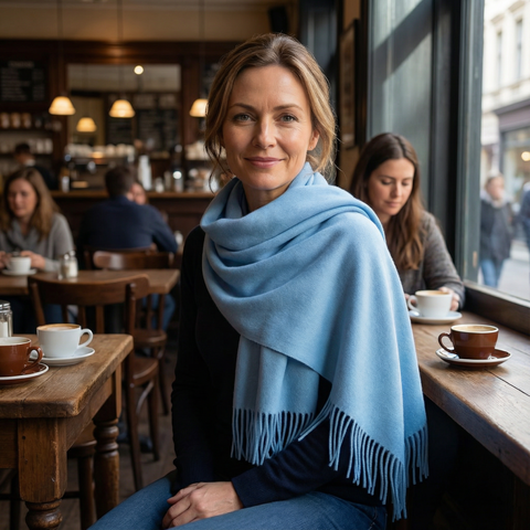 Szalik Krysta | Szal Zimowy Damski | Czysty Kaszmir