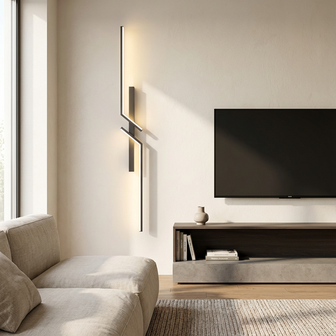 LAMPA ŚCIENNA LINORA LED | Minimalistyczne Oświetlenie Japandi | Aluminiowa Lampa Pionowa