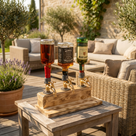 Drewniany Dyspenser Do Napojów z Kranikiem | Akcesoria Barowe | Lite Drewno