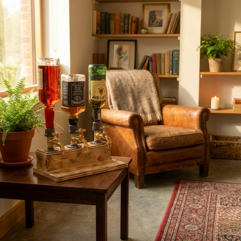 Drewniany Dyspenser Do Napojów z Kranikiem | Akcesoria Barowe | Lite Drewno