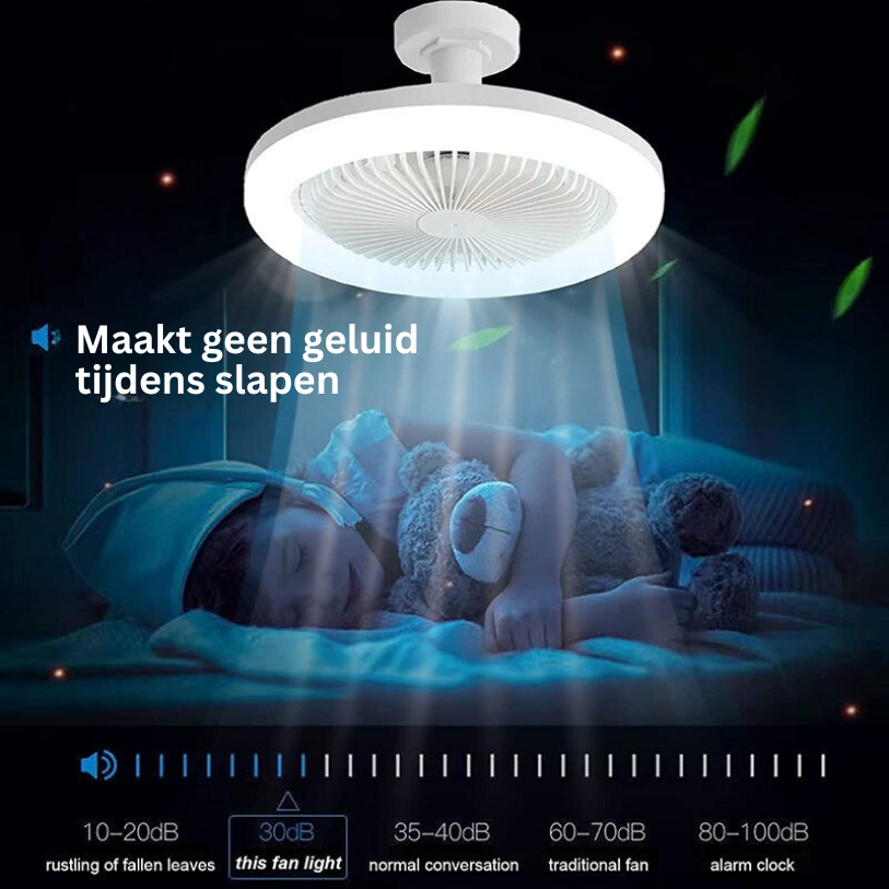 Lampa Sufitowa SocketAir | Lampa z Wiatrakiem | LED i Pilot Bezprzewodowy