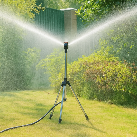Zraszacz HydroSpin | Nawadnianie 360° | Stojak Teleskopowy ze Stali