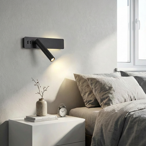 Lampa Ścienna Nox | Regulowana Lampka LED do Czytania | Minimalistyczny Design