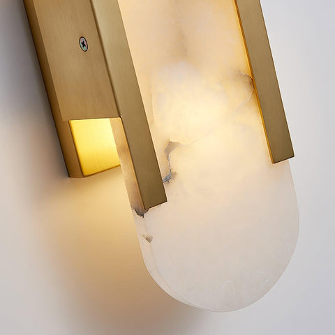 Kinkiet Livo | Lampa ścienna z alabastru | Nowoczesna forma wertykalna