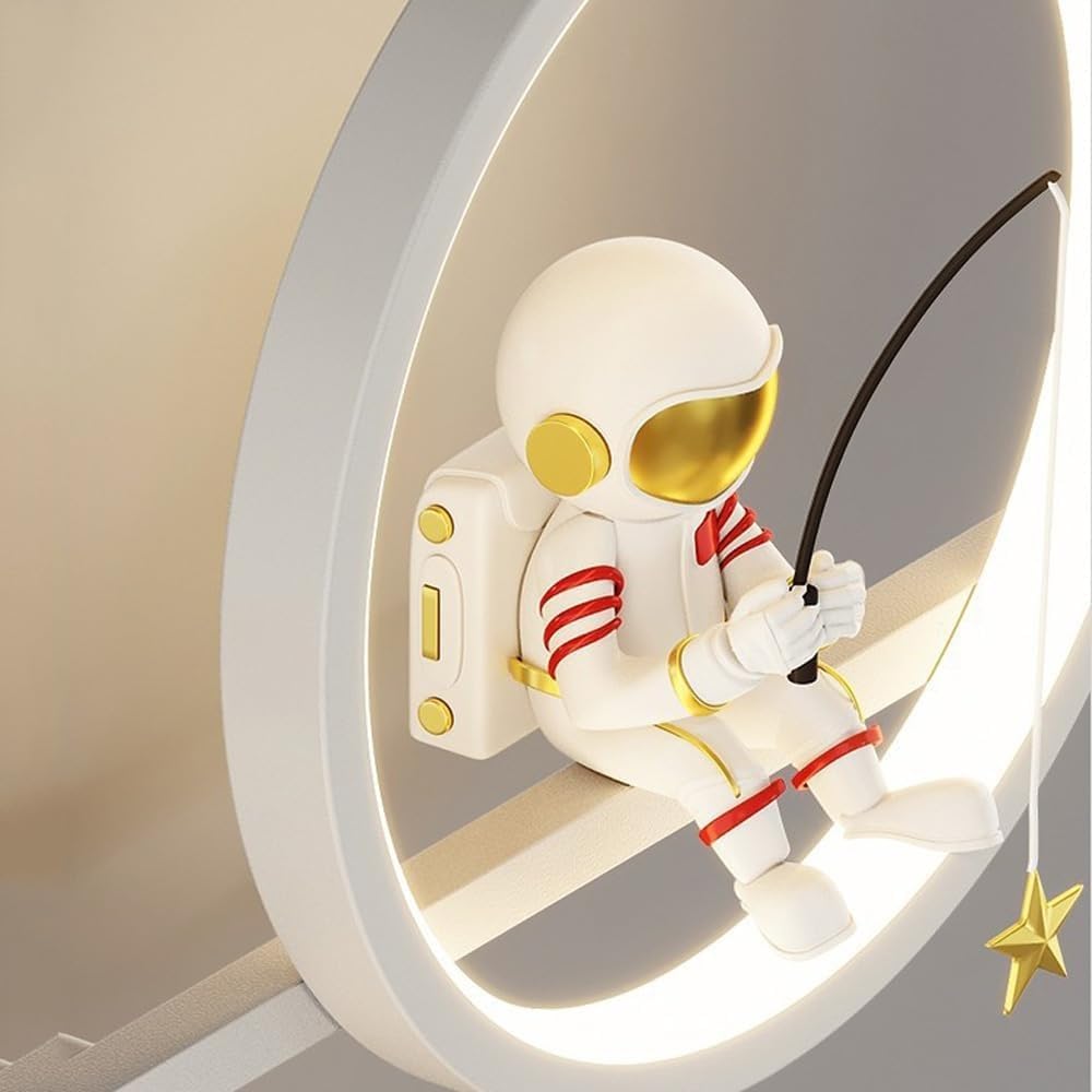 Kinkiet MiniGlow | Lampa ścienna LED dziecięca | Astronauta i gwiezdne projekcje