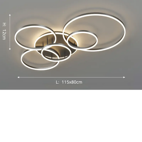 Lampa Sufitowa CircoLux | Nowoczesne Oświetlenie LED | Ściemnialne Pierścienie z Pilotem