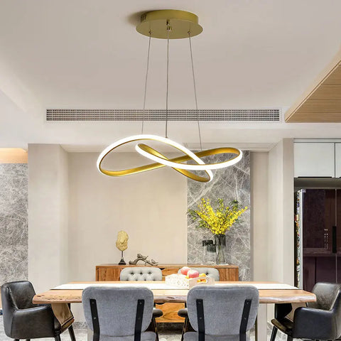 Lampa Wisząca Lorea | Designerska Lampa LED | Organiczna Forma w Czerni, Bieli lub Złocie