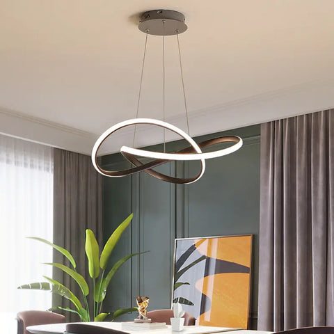 Lampa Wisząca Lorea | Designerska Lampa LED | Organiczna Forma w Czerni, Bieli lub Złocie