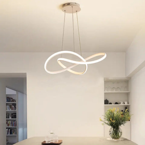 Lampa Wisząca Lorea | Designerska Lampa LED | Organiczna Forma w Czerni, Bieli lub Złocie