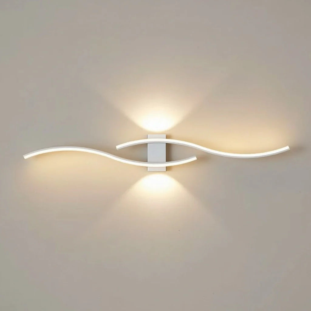 Kinkiet Auria | Nowoczesne Oświetlenie Ścienne | Złota Lampa LED w Fali