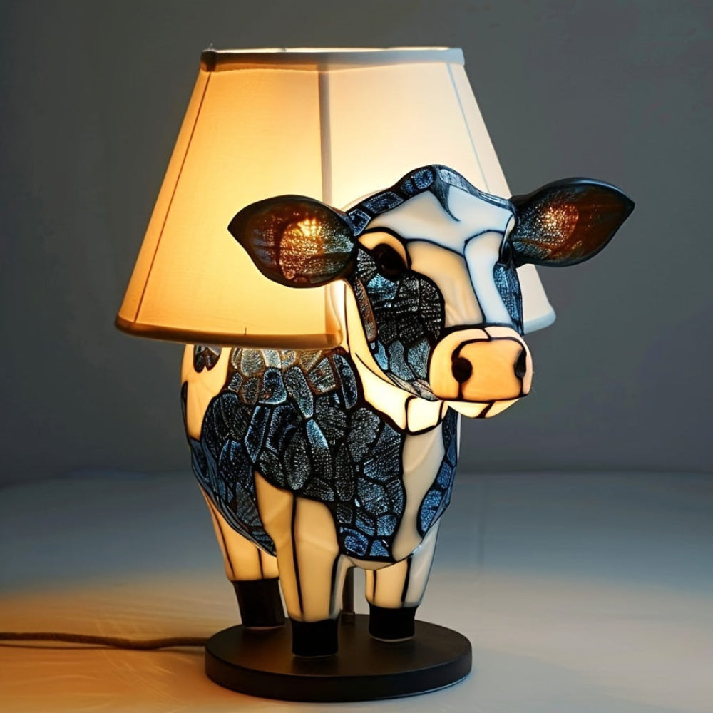 Lampka MooLume | Lampa Stołowa Dekoracyjna | Figurka Krowy z LED