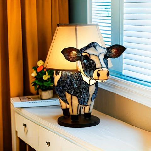Lampka MooLume | Lampa Stołowa Dekoracyjna | Figurka Krowy z LED
