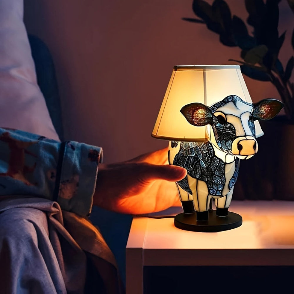 Lampka MooLume | Lampa Stołowa Dekoracyjna | Figurka Krowy z LED