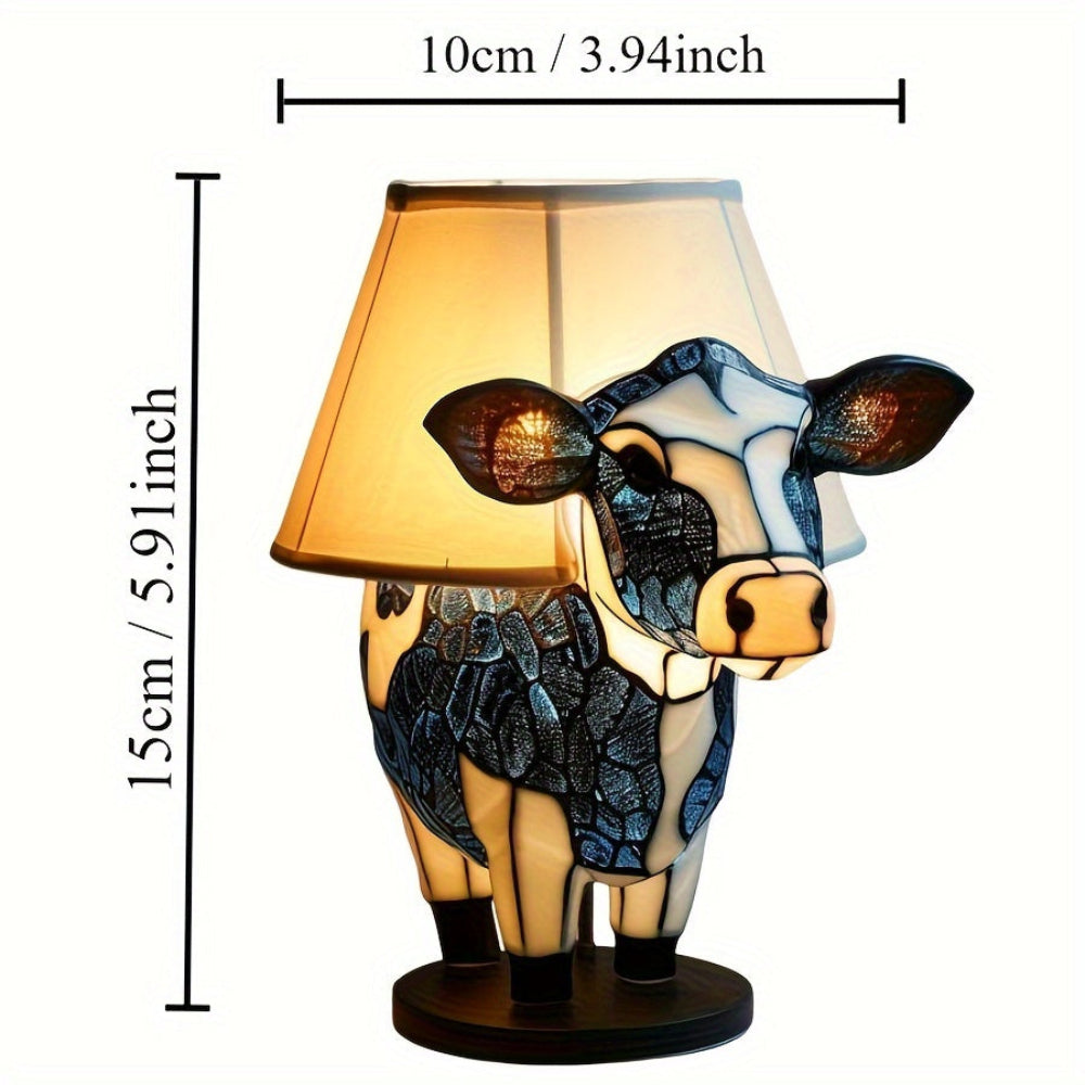 Lampka MooLume | Lampa Stołowa Dekoracyjna | Figurka Krowy z LED