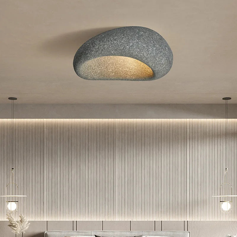 Lampa Petra | Lampa sufitowa LED | Organiczna forma kamienia z ciepłym światłem